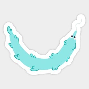 Worm Smile (Blue) Sticker